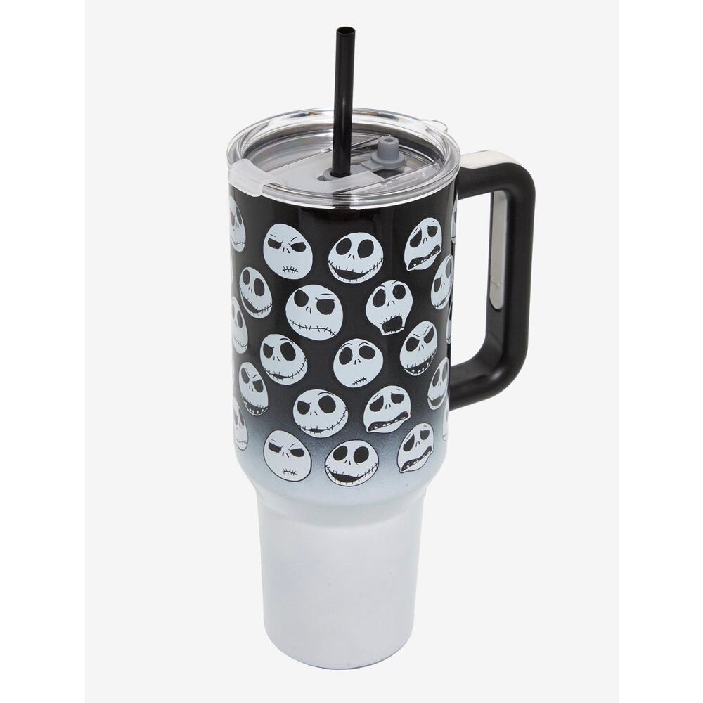 Nightmare Before Christmas Jack Faces Ombré 40 oz Tumbler with Handle NWT
